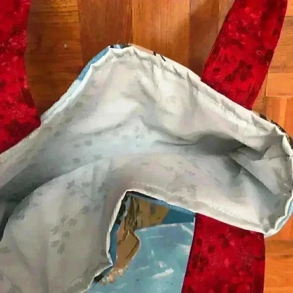 VTG linens upcycled handmade #starwars lined bookbag library bag - Picture 3 of 4